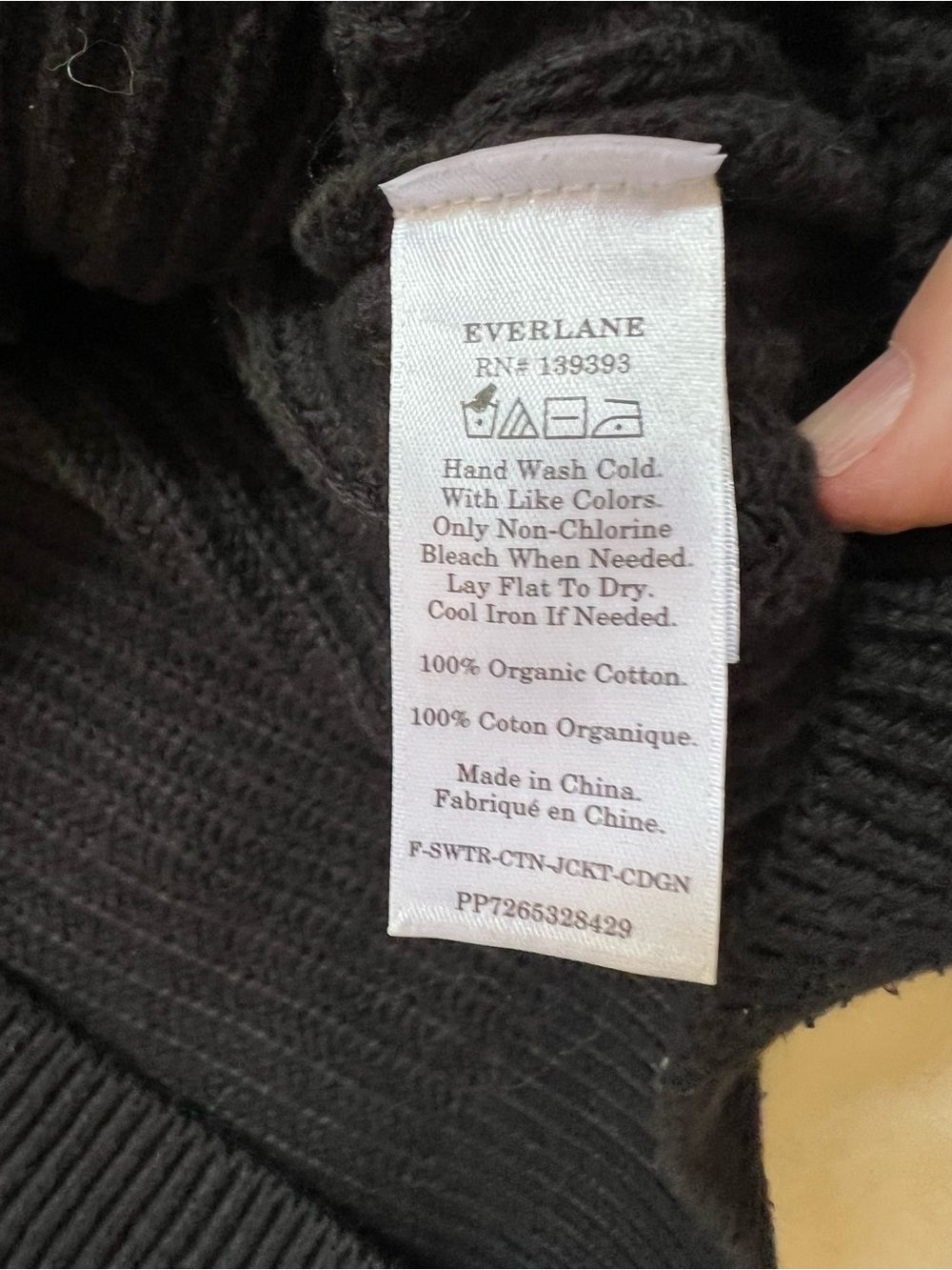 Everlane everyday cotton chunky front zip cardigan sweater organic cotton L - Picture 8 of 9